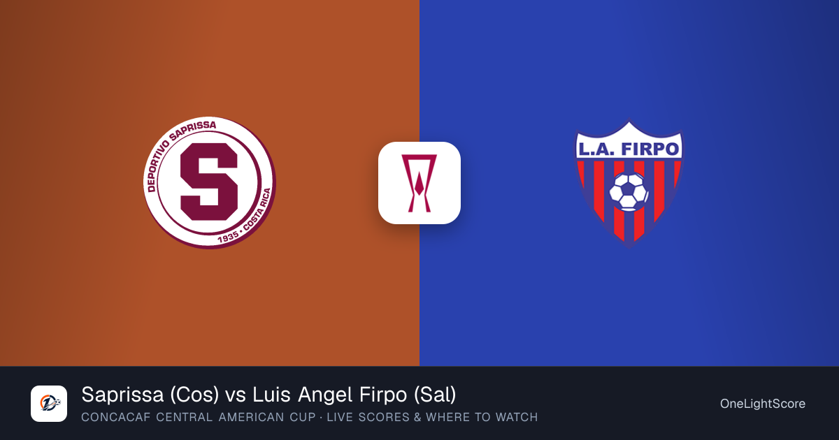 Saprissa (Cos) vs Luis Angel Firpo (Sal) live score, updates and where ...