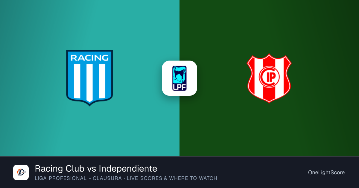Racing Club vs Independiente: kick-off time, TV channel and live stream