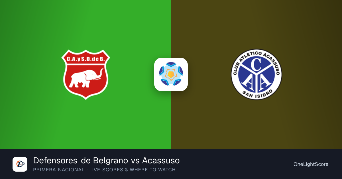 Defensores de Belgrano vs Acassuso — live score, TV channel & where to ...