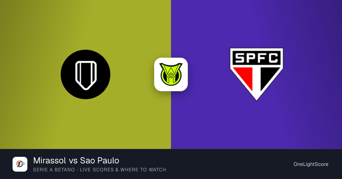 Mirassol vs Sao Paulo live score, updates and where to watch