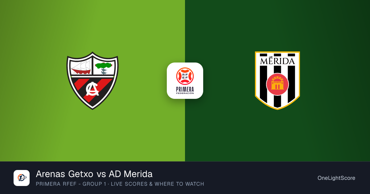 Arenas Getxo vs AD Merida — live score, TV channel & where to watch ...