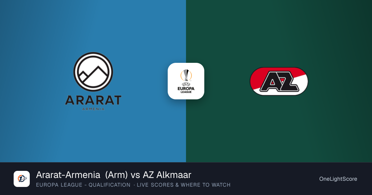 Ararat-Armenia (Arm) vs AZ Alkmaar: kick-off time, TV channel and live ...