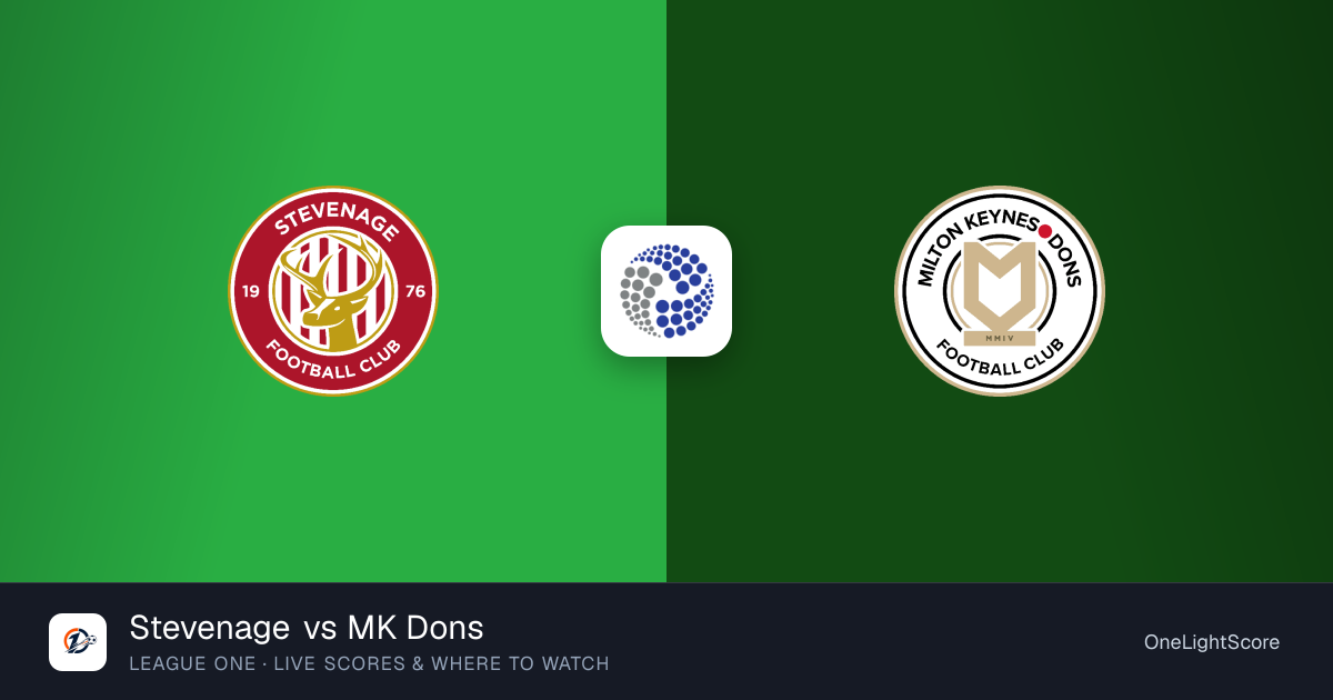 Stevenage vs MK Dons: kick-off time, TV channel and live stream