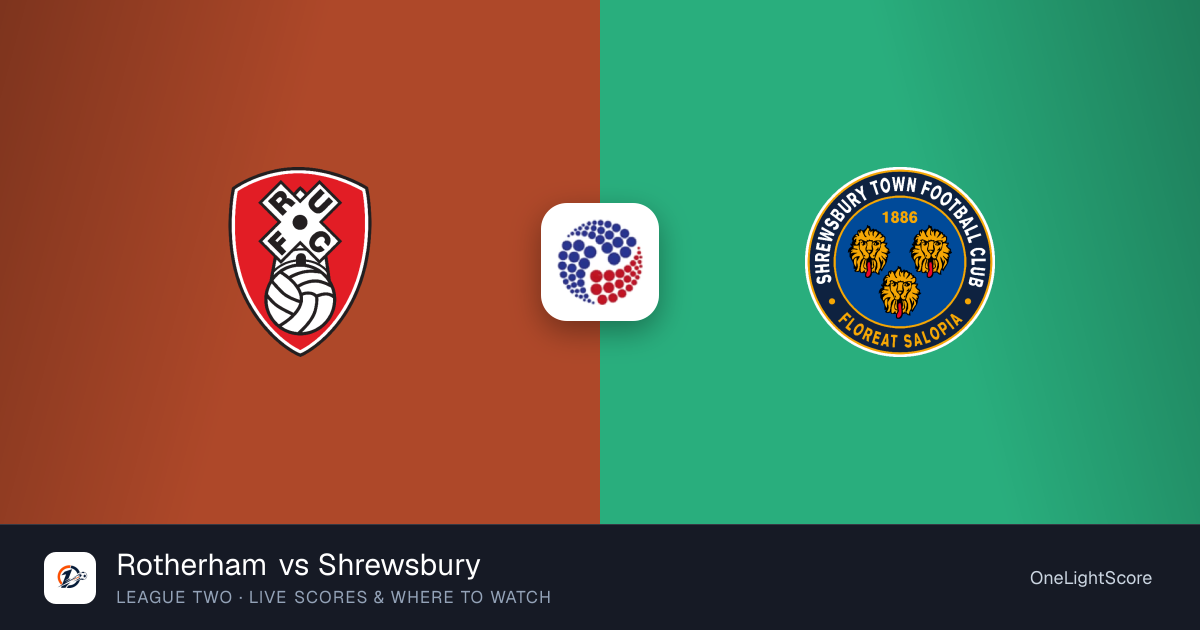 Rotherham vs Shrewsbury live score, updates and where to watch
