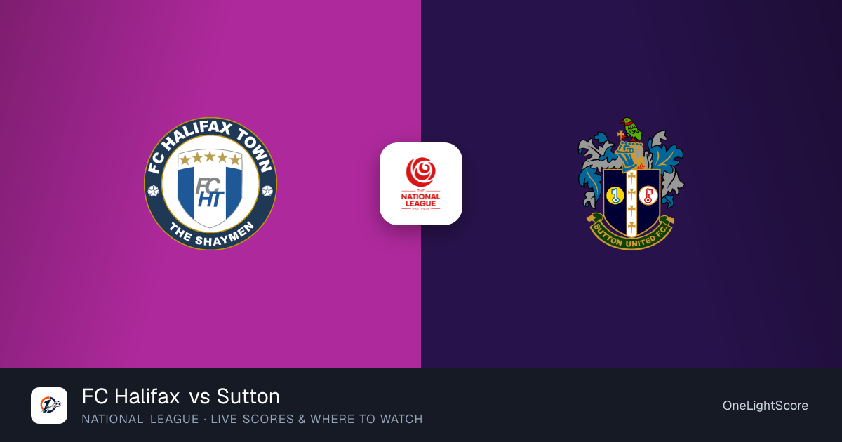 FC Halifax 1-1 Sutton: result, scorers and match report