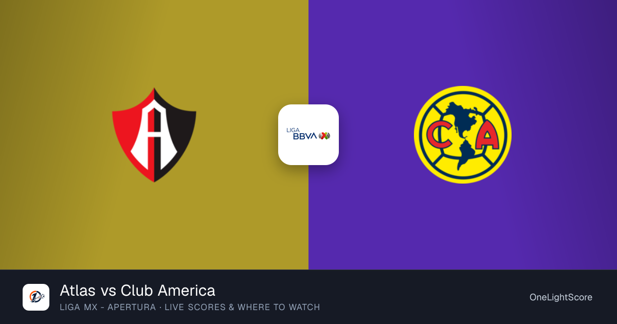 Atlas vs Club America — live score, TV channel & where to watch ...