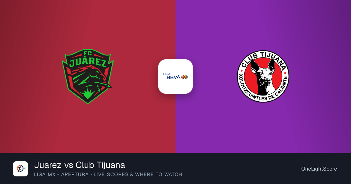 Juarez vs Club Tijuana — live score, TV channel & where to watch ...
