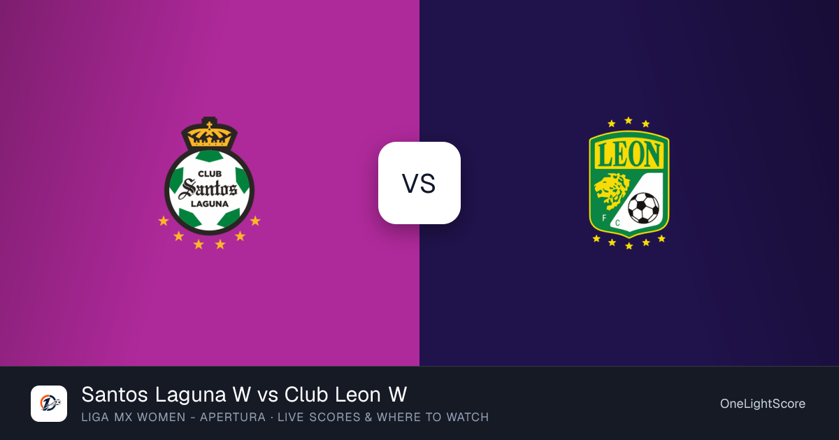 Santos Laguna W vs Club Leon W — live score, TV channel & where to ...
